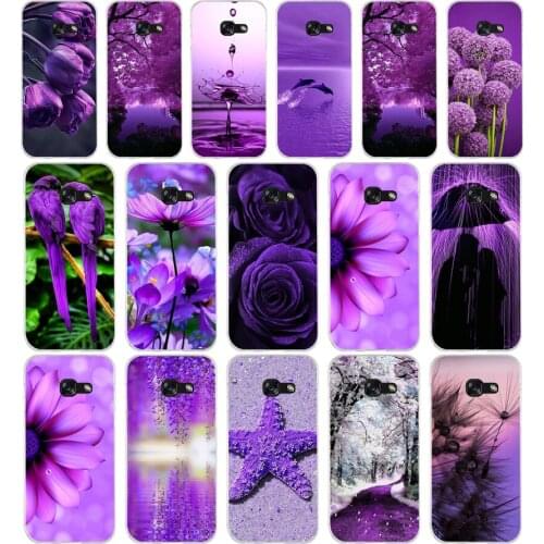41AA infinity on purple Soft Silicone Tpu Cover phone Case for Samsung A3 A5 A7 A8 2016 2017 2018 A50