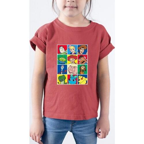 Disney Four Seasons Children T-shirts Kawaii Toy Story Forky Printing Summer New Product Harajuku Casual Unisex T Shirt Kids Top