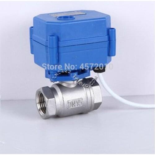 Stainless Steel Two Way Electrical Ball valve DN15 DN20 DN25 CR01 CR02 CR03 CR04 CR05 DC5V DC12V DC24V AC220V Motorized valve