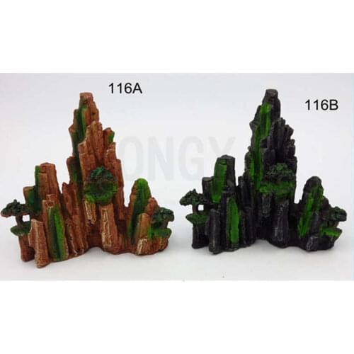 Aquarium Decorative Rockery for Fish Tank Ornament Aquarium Decoration Resin Stone Tree Landscaping Decoration