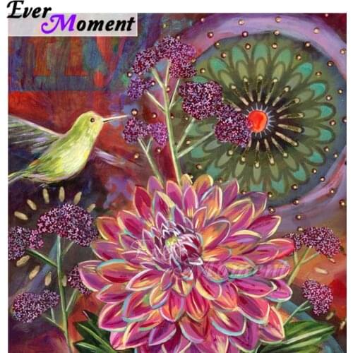 Ever Moment Diamond Painting Bird Flower Picture Of Rhinestone 5D DIY Mosaic Full Square Drill Diamond Embroidery ASF2043