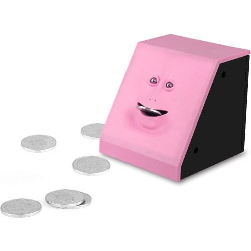 Face Coin Bank Money Eating Coin Piggy Bank Battery Powered Monkey Saving Box for Children Gift Home Decoration