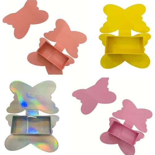 Lash Boxes Wholesale Eyelash Packaging Newest Empty Lash Case with Clear Tray 25mm Mink Lash Boxes Packaging butterfly lash box