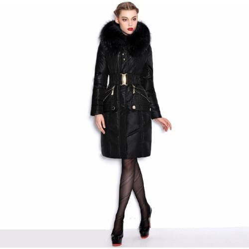 Royalcat Brand Long 2021 Winter Jacket Women Down jackets Fox Fur down coat Womens Down Jackets down parkas Overcoat outerwear