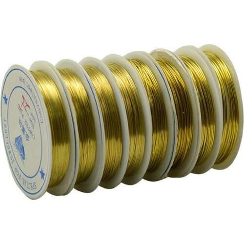 Copper Wire Beading Wire Line 0.25/0.3/0.4/0.5/0.6/0.7/0.8/1.0mm Silver Gold color Wire Cord String for DIY Jewelry Accessories