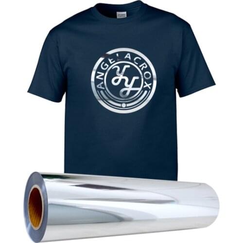 Metallic Heat transfer vinyl silver foil vinyl roll iron on transfer HTV clothes vinyl heat press decor film easy weed cut vinyl