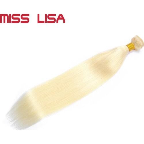 MISS LISA 28 30 Inch 613 Blonde Human Hair Bundles Straight Hair Bundles Malaysian Hair Weave Bundles Non Remy Hair Extensions