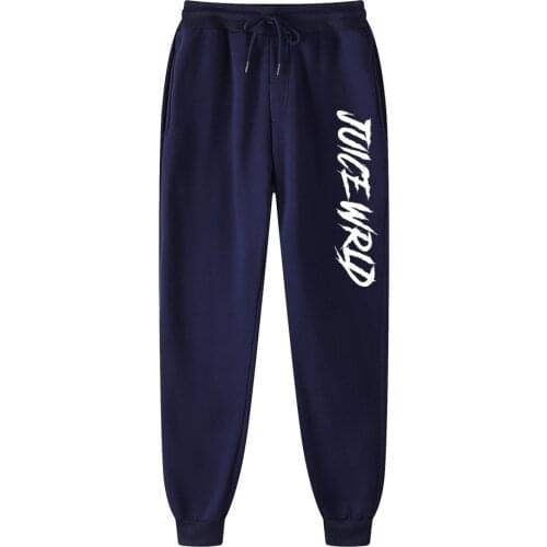 New Men Running Jogging Pants Femme Soft Bodybuilding Joggers Sweatpants Juice Wrld Black White Letter Fitness Sport Trousers