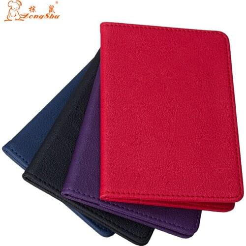 Candy color inspissate Passport Holder Protector Wallet Business Card Holder Soft Passport Cover PU Leather(accept customization