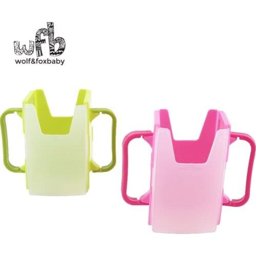 Wholesales 4pcs/lot Baby Retractable folding Infant drink cups,Toddler milk bracket ,Kids prevention spill drink boxes 2014