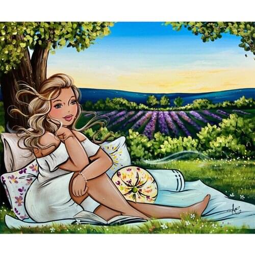 Full square/round 5D DIY diamond painting Cartoon woman Embroidery Pattern Cross stitch kits mosaic wall stickers BY1429