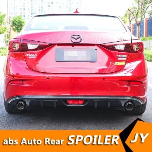 For Mazda 3 Axela ABS Rear Bumper Diffuser Bumpers Protector For 2017-2019 SC Axela Body kit bumper rear lip rear spoiler