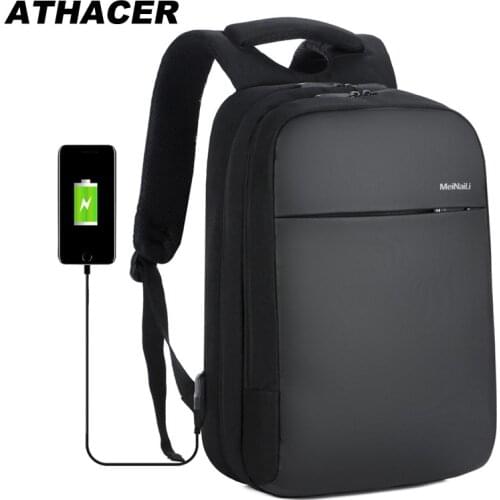 Athacer Waterproof Durable Laptop Backpack Anti Theft Bag Men USB Charging For Travel Business School Bags Women Casual DayPack