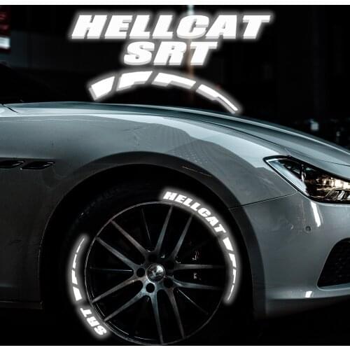 1.1inch Silver Reflective Car Tire Decor Stickers Car Warning Stickers Motorcycle Car Tuning Decals Cool Decor for Tires