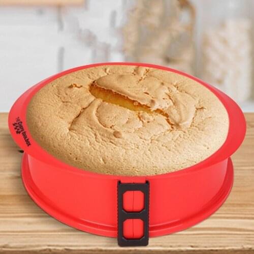 Silicone Springform Pan with Glass Base 3D Sugarcraft Fondant Cake Chocolate Muffin Mold Diy Baking Pastry Mould K967