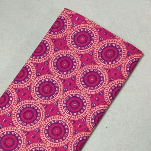 Glitter Silver Stamping Pink Coin Round Circle Printed Cottton Fabric 50x105cm Fabric Patchwork for Cloth Dress Party Home Decor