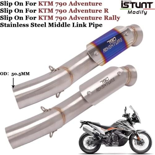 Motorcycle Escape Exhaust For KTM 790 Adventure KTM 790 ADV R Rally Modified 51mm interface Stainless Steel Middle Link Pipe