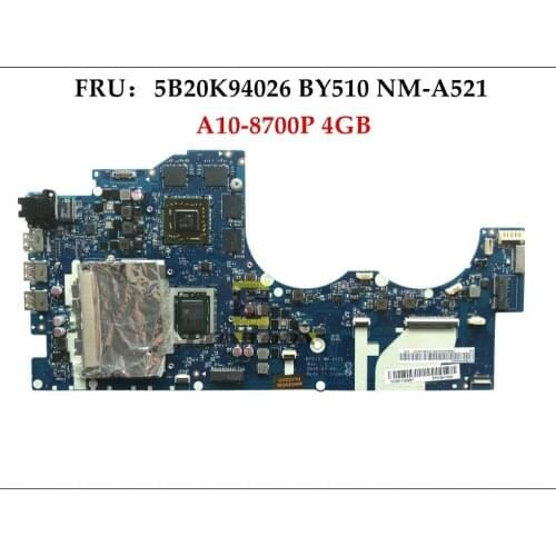High quality FRU 5B20K94026 For Lenovo Y700-15ACZ Laptop Motherboard BY510 NM-A521 AMD A10-8700P DDR3 4GB 100% Fully Tested