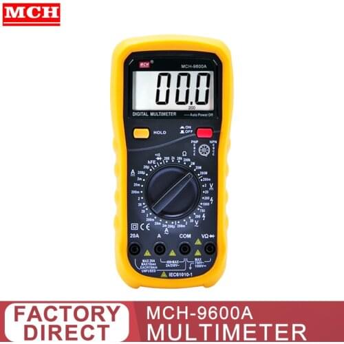 High precision mini multimeter 6000counts DC V1000V AC V750V DC C10A AC C10A R 40Mohm MCH-9600A