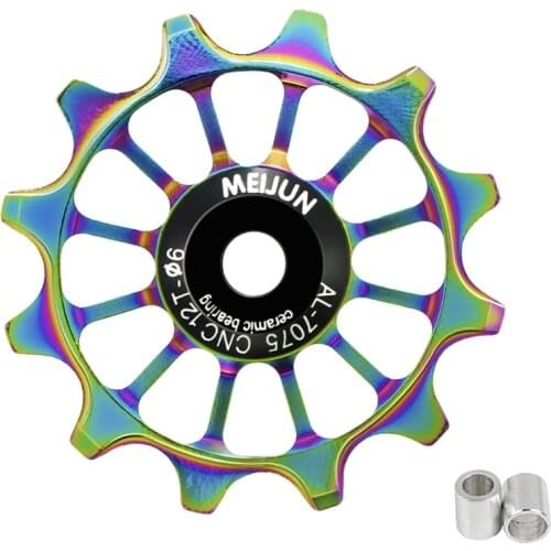 12T Positive Negative Bicycle Derailleur Guide Wheel Ceramic Bearing Bike Pulley