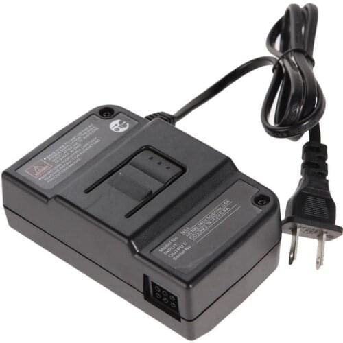 US Plug Charger AC Power Adapter Cord + Audio Video AV Cable for Nintendo 64 System