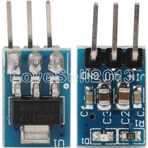 10pcs 5V To 3.3V DC-DC Step Down Power Supply Buck Module AMS1117 800MA Automatic Adjustable Boost Board Start Limit Voltage