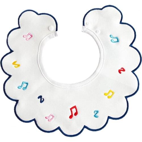 2021 Baby Girl Boy Feeding Bibs Saliva Towel 360 Degree Rotatable Super Absorbent Cute Baby Petal Bib for Daily Usage