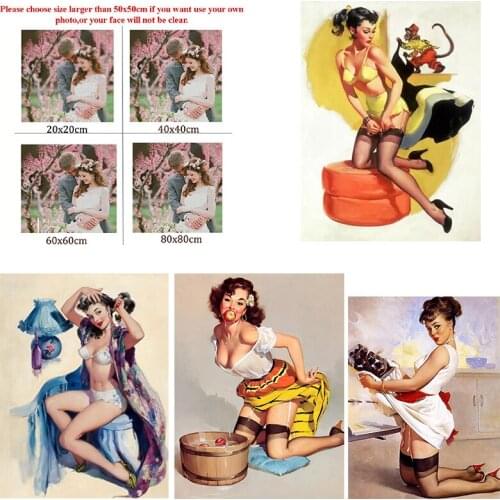 Diy Diamond Painting Custom Figure Painting Goddess Underwear Show Round Diamond Full Diamond Cross Stitc Mosaic Home Decora