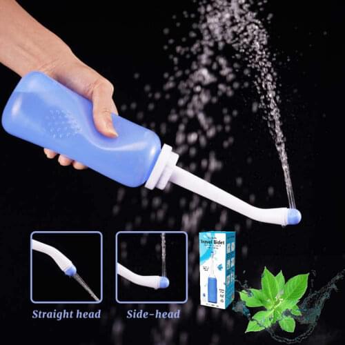Bidet Sprayer Personal Cleaner Hand Held Seat 500ml Toilet Bidet Long Nozzle Tackle Hygiene Washing Travel EVA Portable Bottle