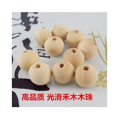 20mm Natural Spacer Ball Wooden Beads Necklaces for Women Jewelry Making Charm Unfinished Diy Round Wooden Beads