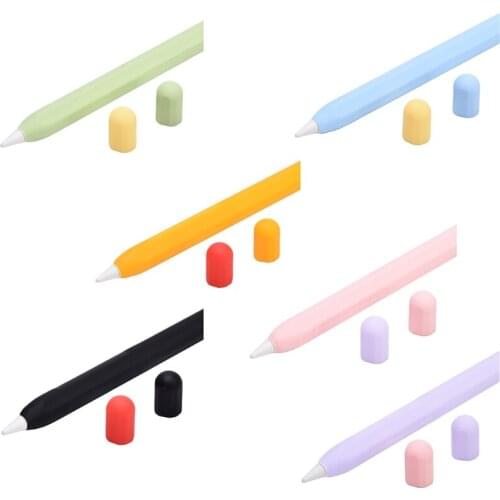 Portable Second-generation Anti-rolling Needle Stylus Pen Case To Replace Touch Screen Pen Cover Soft Silicone Pen Case