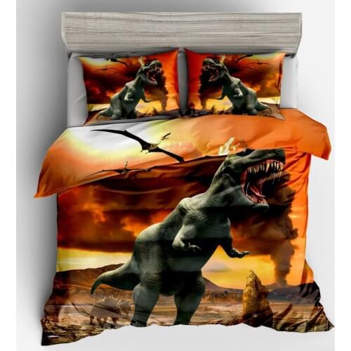 DeMissir 29 Kinds 3D Dinosaur Cartoon Children Duvet Cover Set 2/3Pcs Set Twin Full Queen King Bedding Sets housse de couette