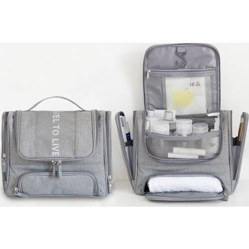 Travel Wash Bag Dry Wet Separation Cosmetic Bag Men Women Business Trip Portable Large-capacity Hook Storage Bag