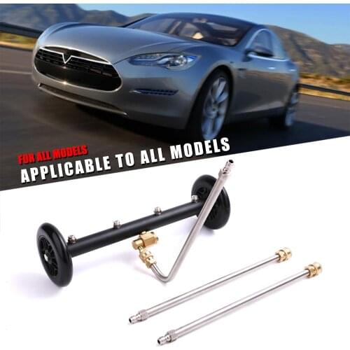 Dual-Function Undercarriage Pressure Washer Cleaner 16 Inch Power Washer Under Car Water Broom with 3 Pieces Extension Wand