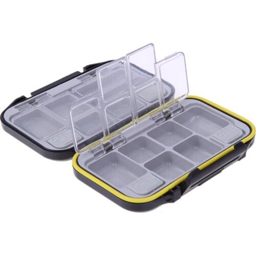 Double Sided 12 Compartments Waterproof Fishing Lure Bait Box Waterproof Plastic Storage Box Case Fishing Trackle Accessories