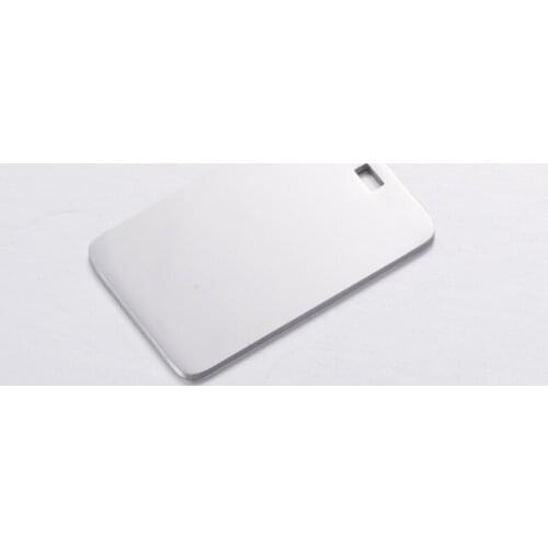 Fnixtar 20Pcs/Lot 40*25mm Rectangle Blank Charms Mirror Polish Stainless Steel Charms For DIY Making Necklaces Key Chain Jewelry