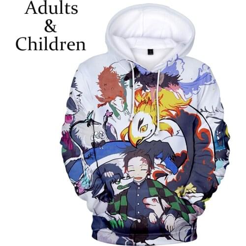 Aikooki 3D Print Ghost Blade Hoodies Men Women sweatshirts Comic 3D kids Hoodies Popular Demon Slayer boys girls pullovers