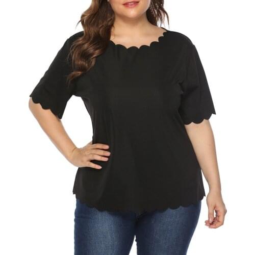 Summer Plus Size Tops Women Casual Short Sleeve Shirt Top Harajuku Ladies Casual Basis Black Shirt Women Clothing Блузка Женская