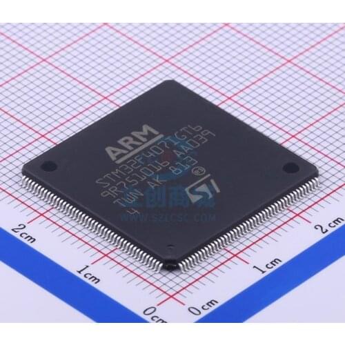 1 pçs/lote original novo stm32f407igt6 stm32f407 mcu 32bit 1mb flash 176lqfp