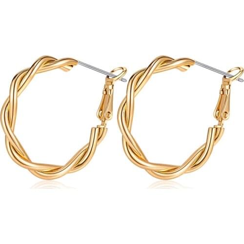 Korea Sweet Style Earrings Golden High Quality Alloy Metal Pendant Earrings Jewelry Fashion 2020 Trendy Party Wedding