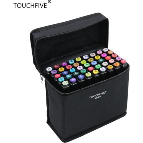 Touchfive 30/40/60/80/168Colors Pen Marker Set Dual Head Sketch Markers Brush Pen For Draw Manga Animation Design Art Supplies