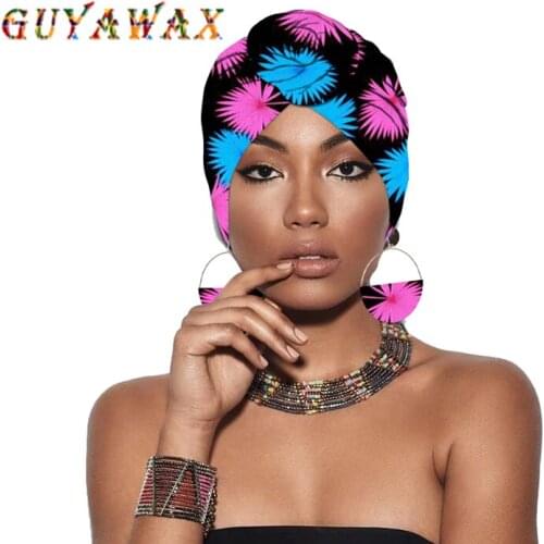 2021new fashion African Ankara hijab bonnet for women muslim wrap head scarf turban hat Satin inner hijab c aps ready to wear