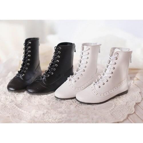 BJD doll shoes Suitable for 1/3 1/4 1/6 size mini leather shoes boots retro cut line ankle boot doll accessories