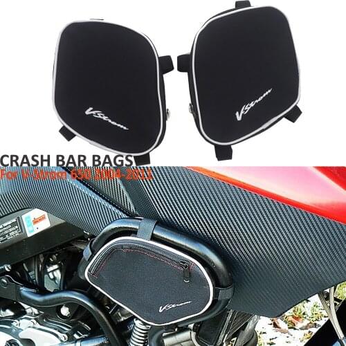 For Suzuki V-Strom 650 DL650 Motorcycle Frame Crash Bar Bags Repair Tool Placement Bag For Givi For Kappa Waterproof Bag 04-11