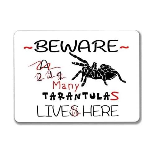 Tarantula Funny Beware Metal Sign Tin Plaque Aluminum for Garage Cafe Bar Pub Club Caffee Beer Patio