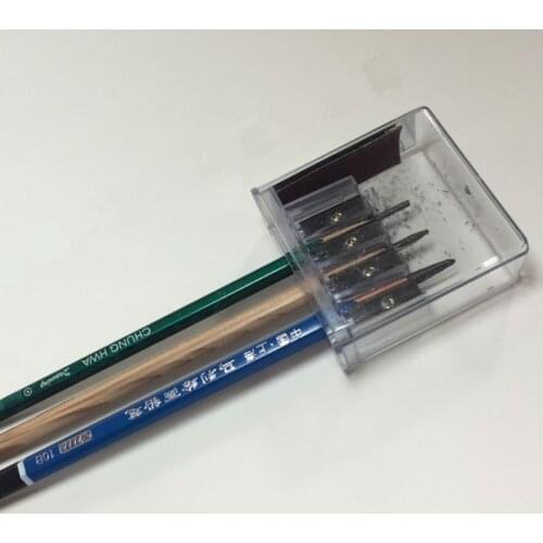 New Multifunctional 4 Holes Charcoal Pencil Sharpener Long Lead Core Art Drawing Sketching Pencils Manual Sharpener Drawing Tool