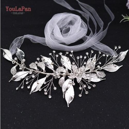 TOPQUEEN SH299 Rhinestone Wedding Belt Womens Crystal Sash Alloy Leaves Bridesmaid Evening Dresses Bridal Gowns Accessories