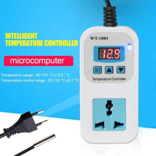 Smart Adjustable Temperature Socket Temperature Clear LED Display Screen Instruments Thermostat Regulator Ice Cabinet Water Tank
