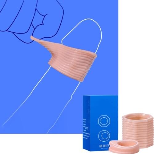 1 Pair Foreskin Correction Penis Sleeve Delayed Ejaculation Screw Shape No Vibrator Adult Erotic Sex Toys For Woman Men Sex Shop