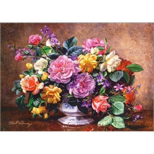 Needlework for embroidery DIY French DMC High Quality - Counted Cross Stitch Kits 14 ct Oil painting - A Summer Arrangement